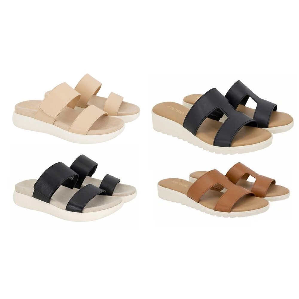 NWT Kensie Women's Slide Sandals Slip On Strap Multicolor Sizes 7-11 $40 3SH064